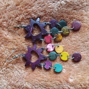 Handmade wood earrings